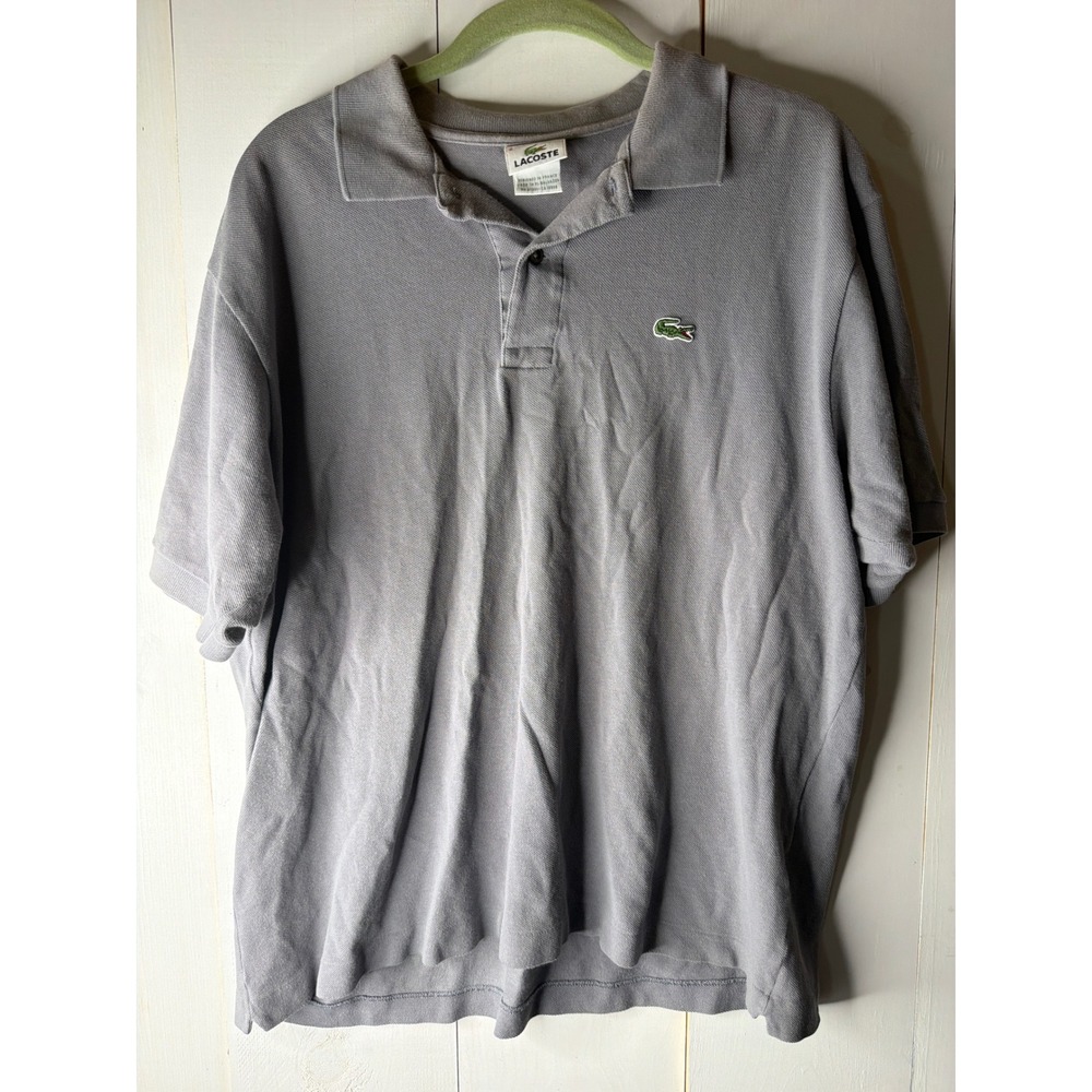 Lacoste Mens Size 6 XL Gray Cotton Pique Polo Shirt 5191L
